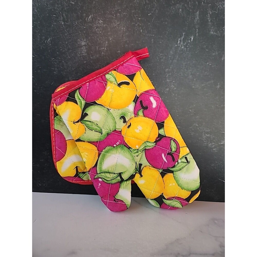 2 Piece Oven Mitt And Pot Holder Set Soft Flexible Cover Wrist (TW-1689)